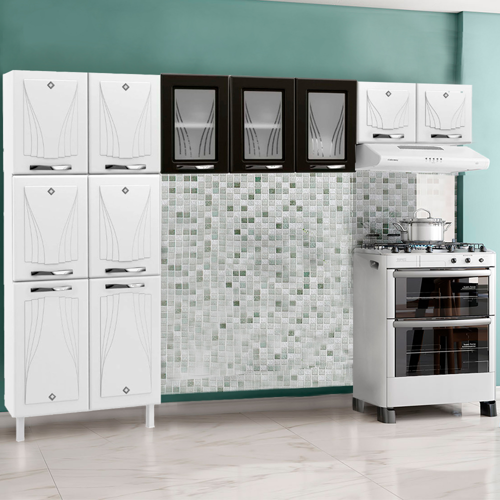 Cozinha Modulada Telasul Star 3 Peças 11 Portas em Aço