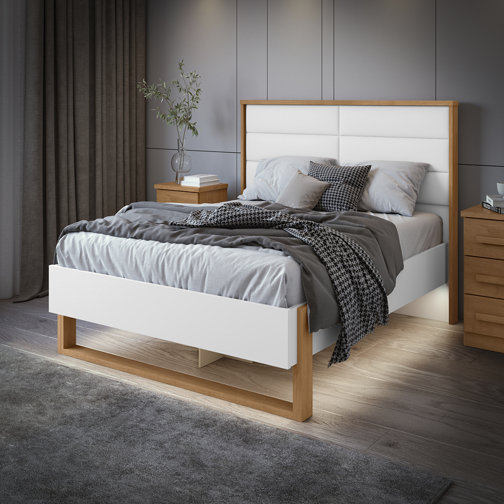 Cama Casal Lopas Freetown com Led