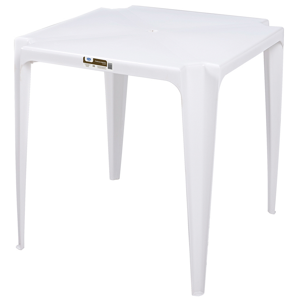 Mesa Quadrada de Plástico Mor 70x70cm - Suporta até 30kg