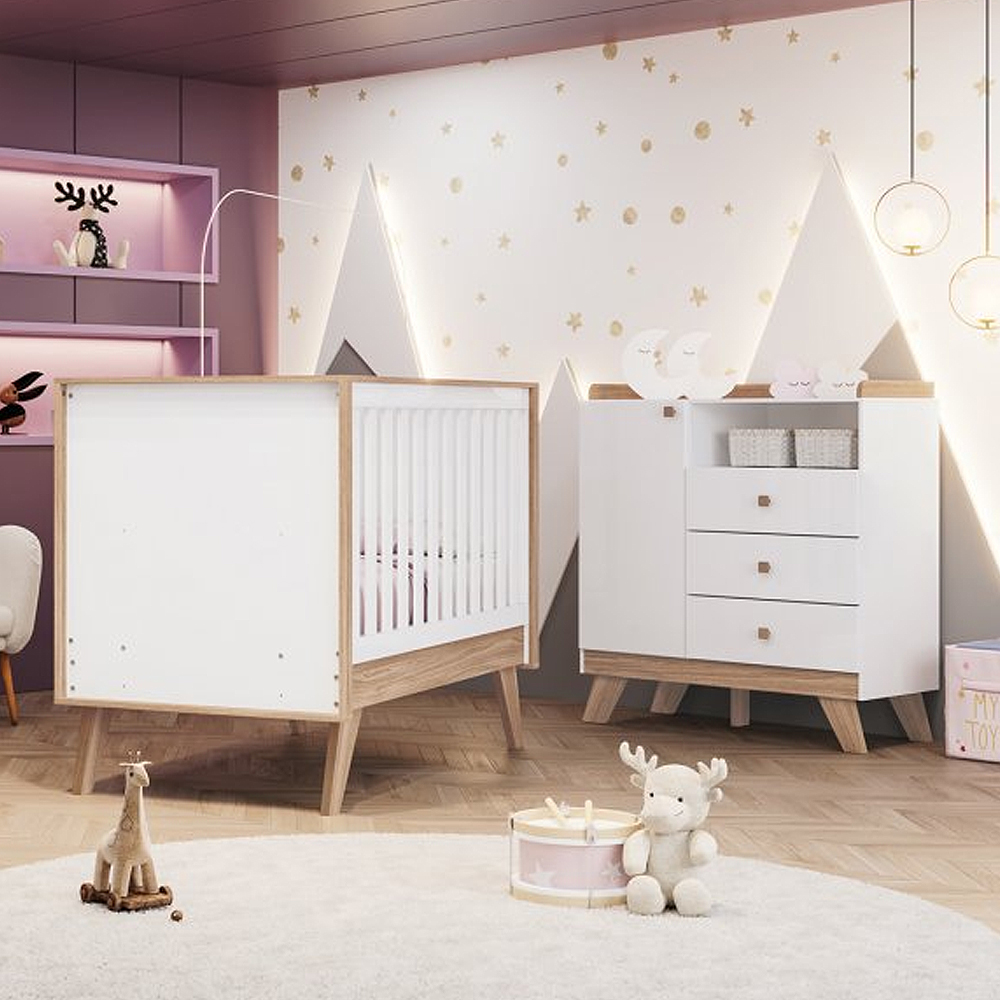 Quarto Infantil 2 Peças Henn Confete MDP MDF
