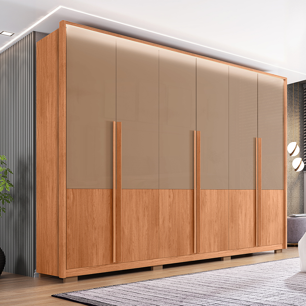 Guarda-Roupa Casal 6 Portas Bater 4 Gavetas Francis Caemmun