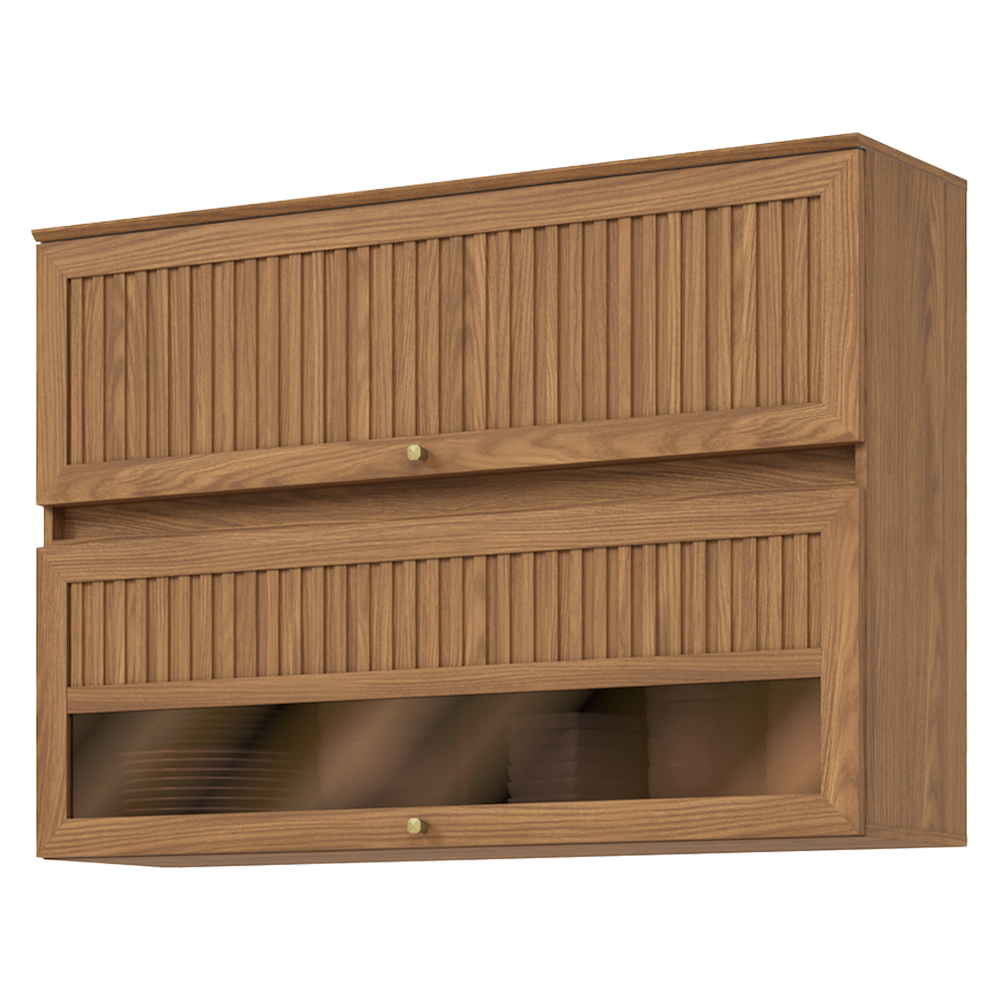Armário Aéreo Henn Requinte 120cm 2 Portas Basculantes MDP MDF