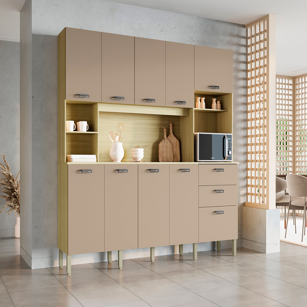 Cozinha Compacta Kit's Paraná Intense 10 Portas 2 Gavetas MDP