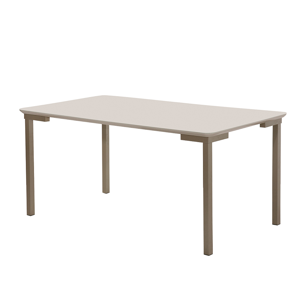 Mesa de Jantar Aço Nobre Isis New 6 Lugares Retangular MDF e Vidro