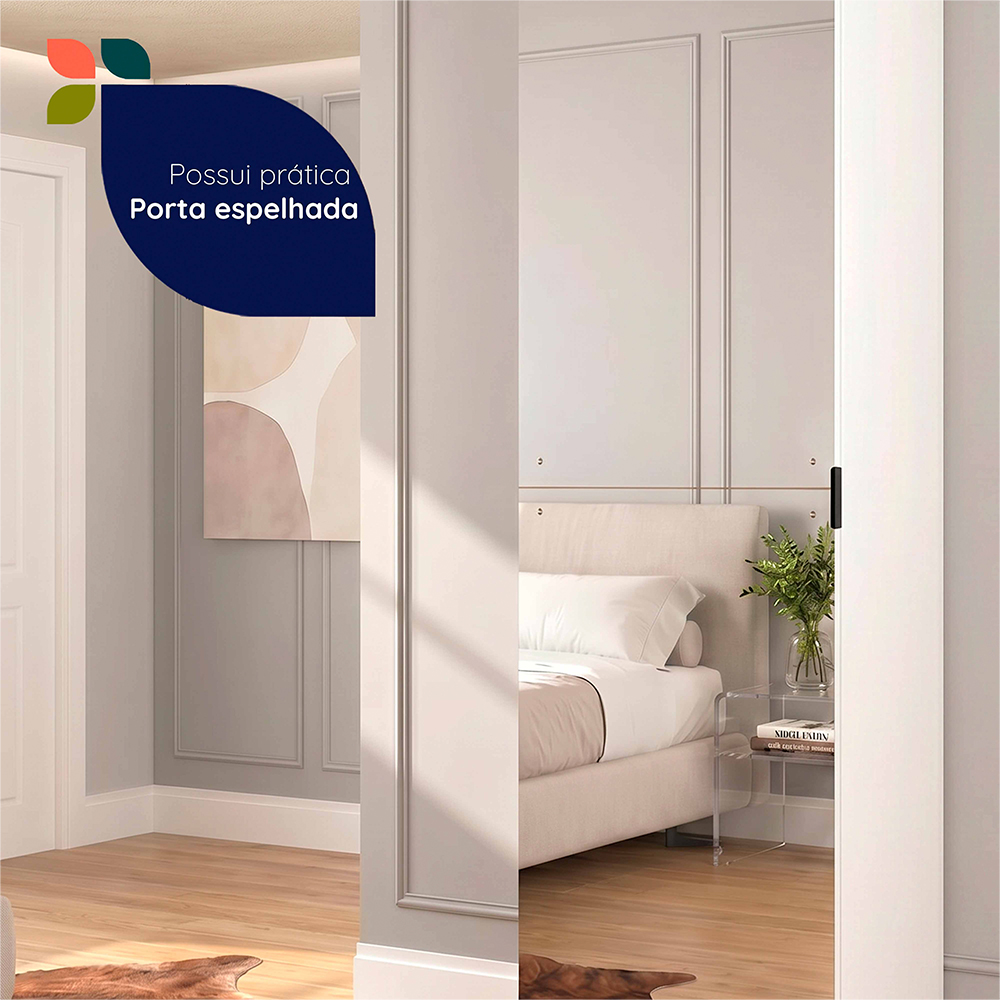 Sapateira 1 Porta com Espelho Versa Home - Telasul — foto 7