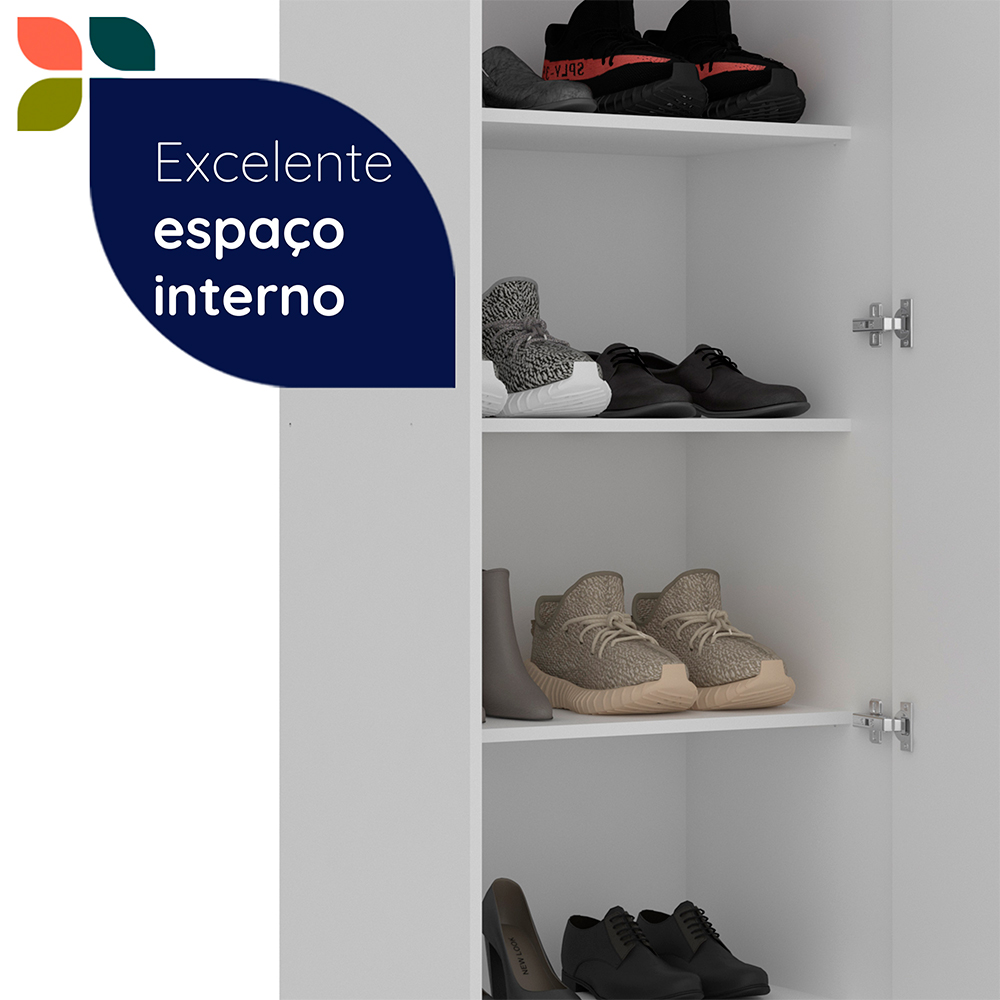 Sapateira 1 Porta com Espelho Versa Home - Telasul — foto 9