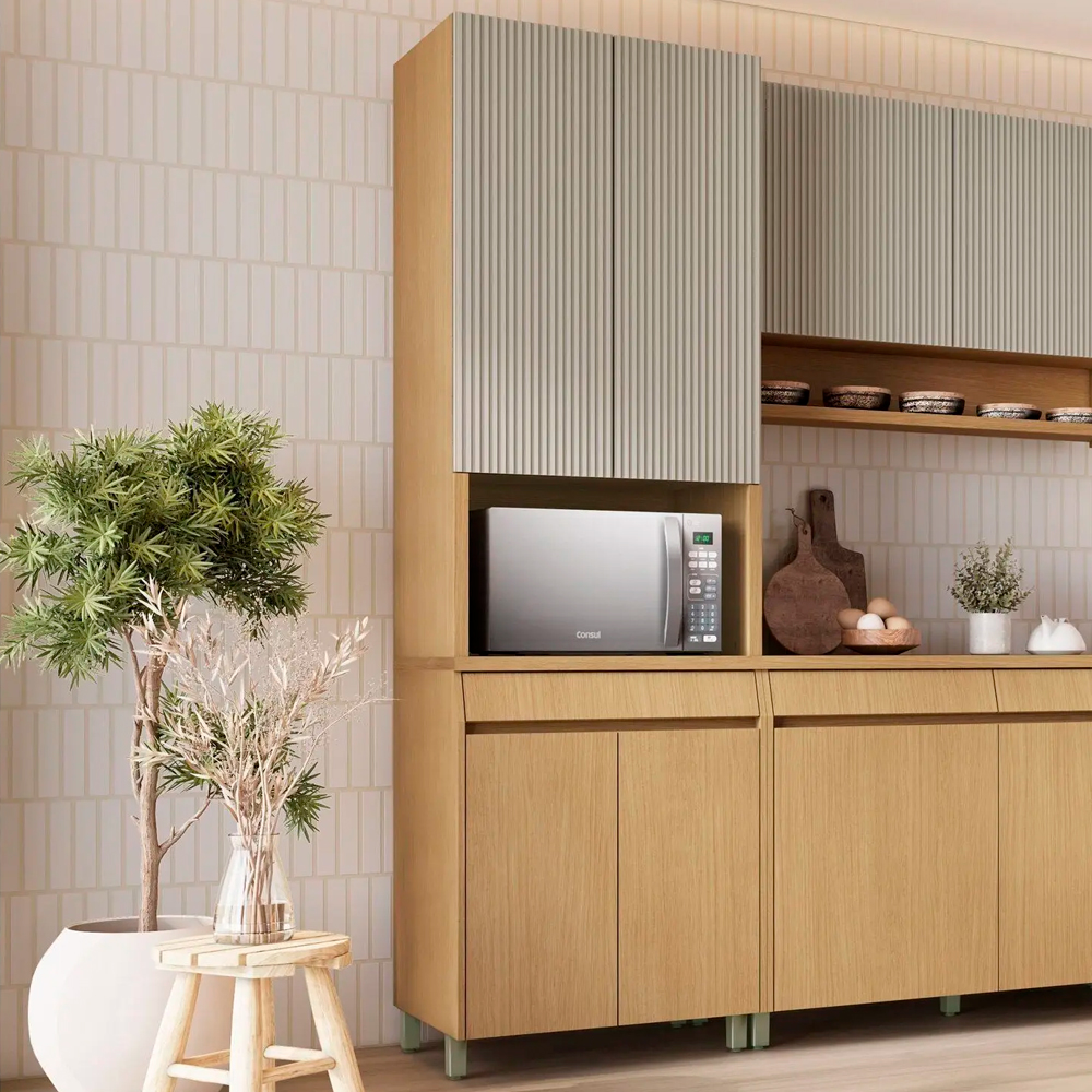 Paneleiro Torre Quente 4 Portas 1 Gaveta MDF Simone Mendes - Nesher