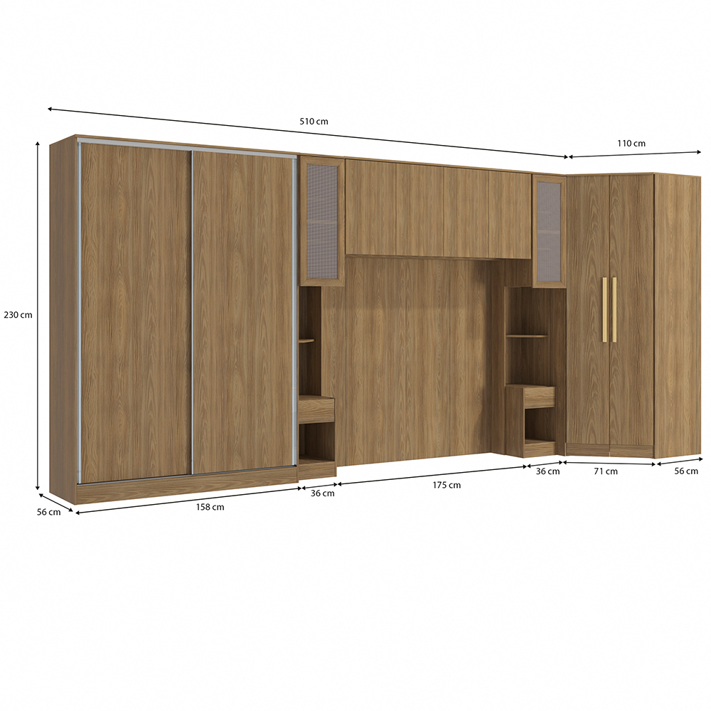 Quarto Modular Kappesberg Ágata - 06 Peças com 10 Portas — foto 5
