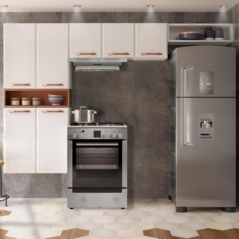 Cozinha Modulada 3 Peças Manu Telasul com 7 Portas e 2 Prateleiras