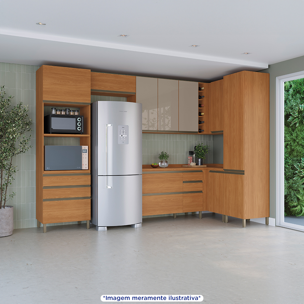 Cozinha Modulada 7 Peças 11 Portas 3 Gavetas Kappesberg Maxxi