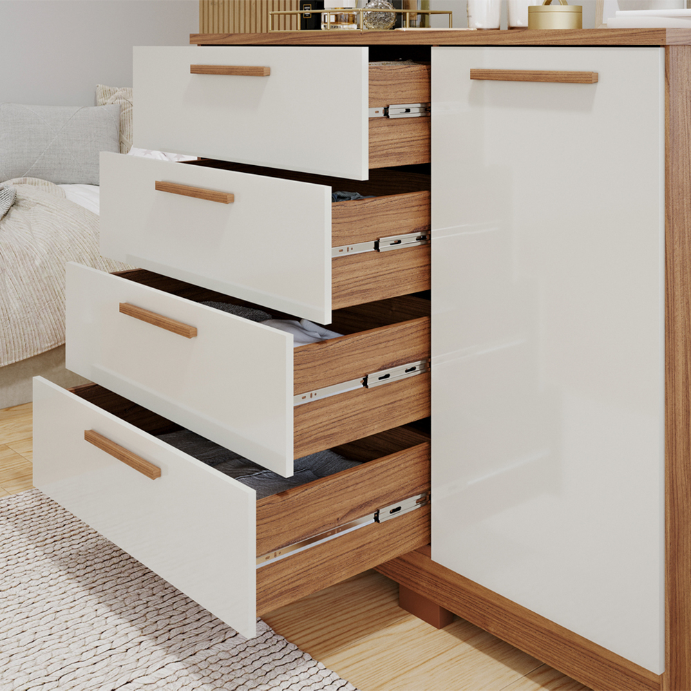 Cômoda Malu 1 Porta 4 Gavetas MDF Panan — foto 5