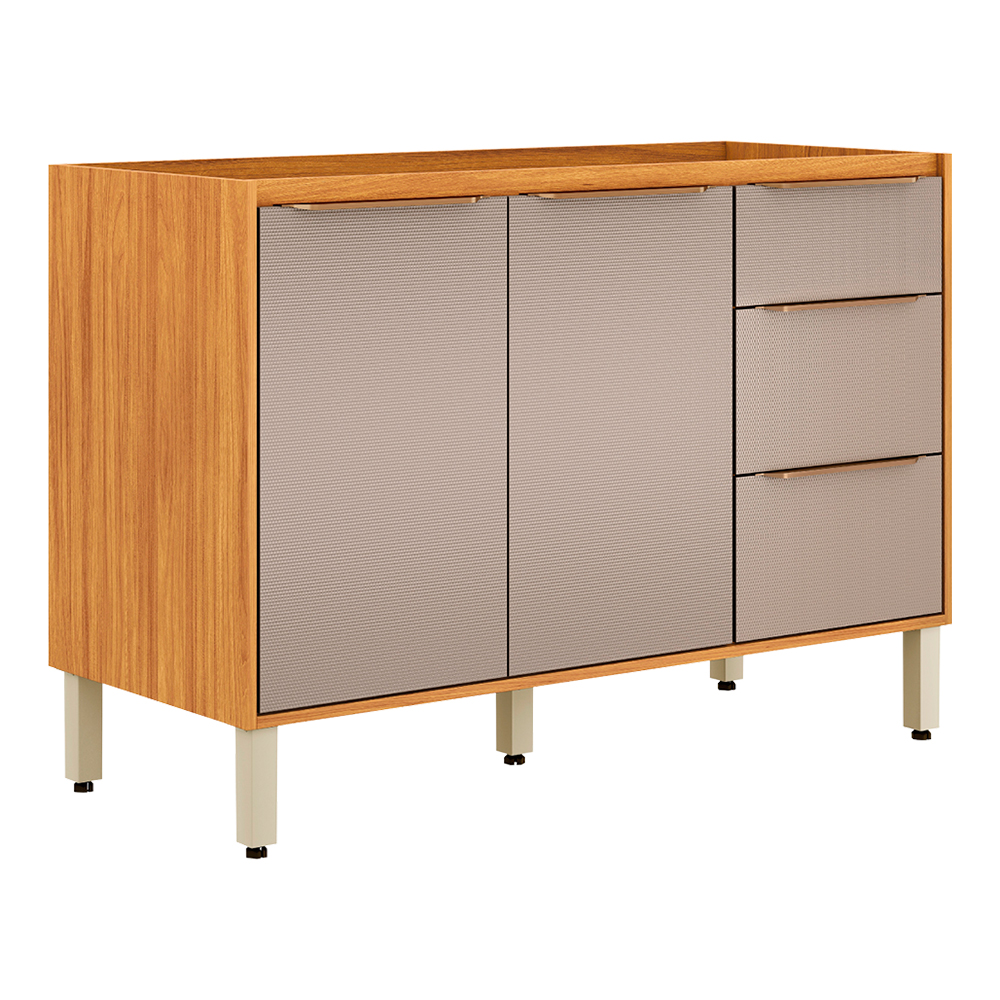 Balcão Plena 2 Portas 3 Gavetas 120cm Demóbile