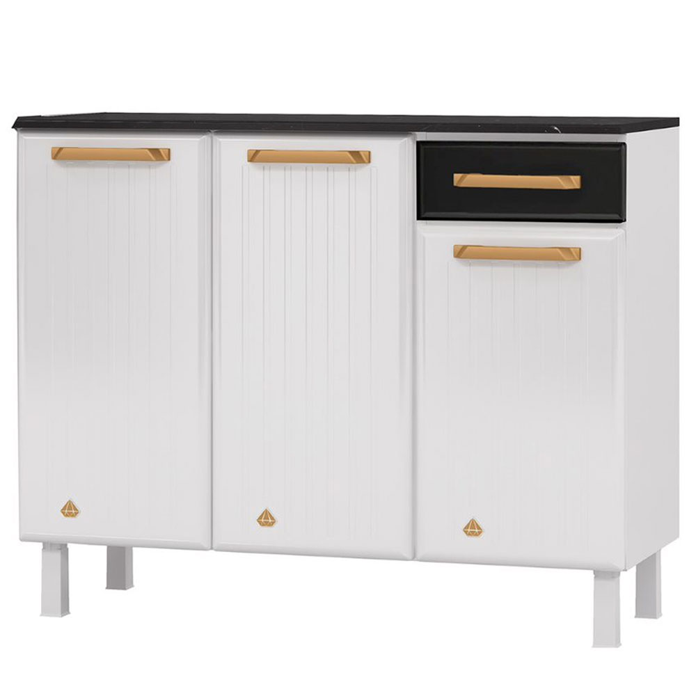 Balcão com Tampo 3 Portas 1 Gaveta 105cm Diamante - Telasul