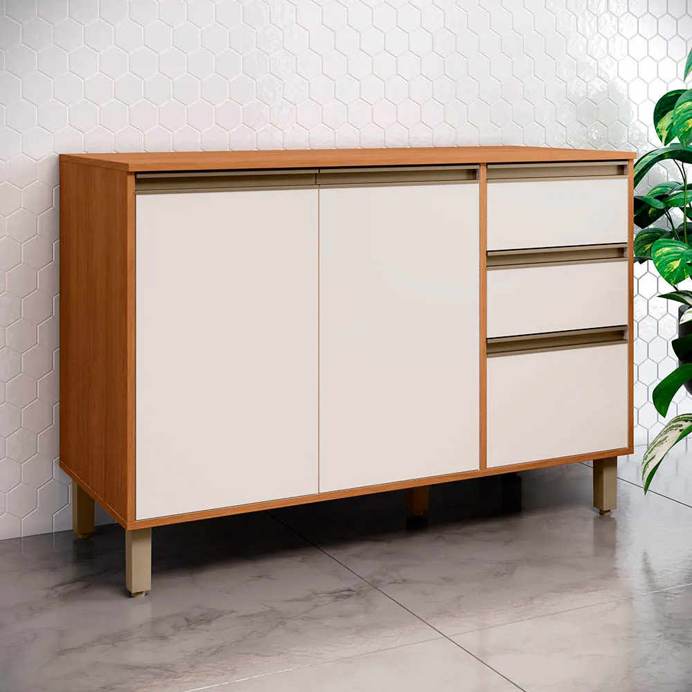 Balcão Venaly Henn 2 Portas 3 Gavetas 120cm