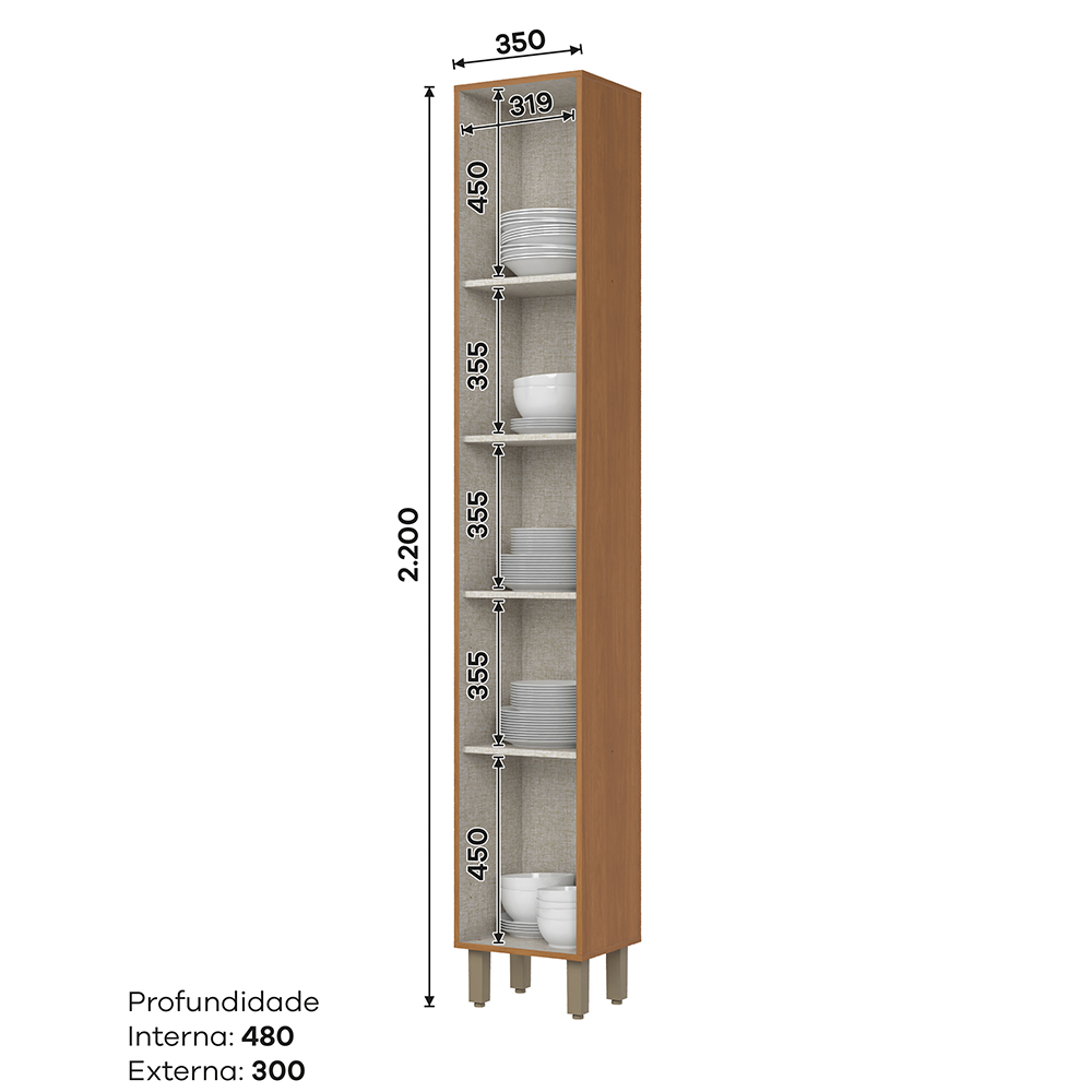 Paneleiro Henn Venaly MDP e MDF 1 Porta 220 cm — foto 3