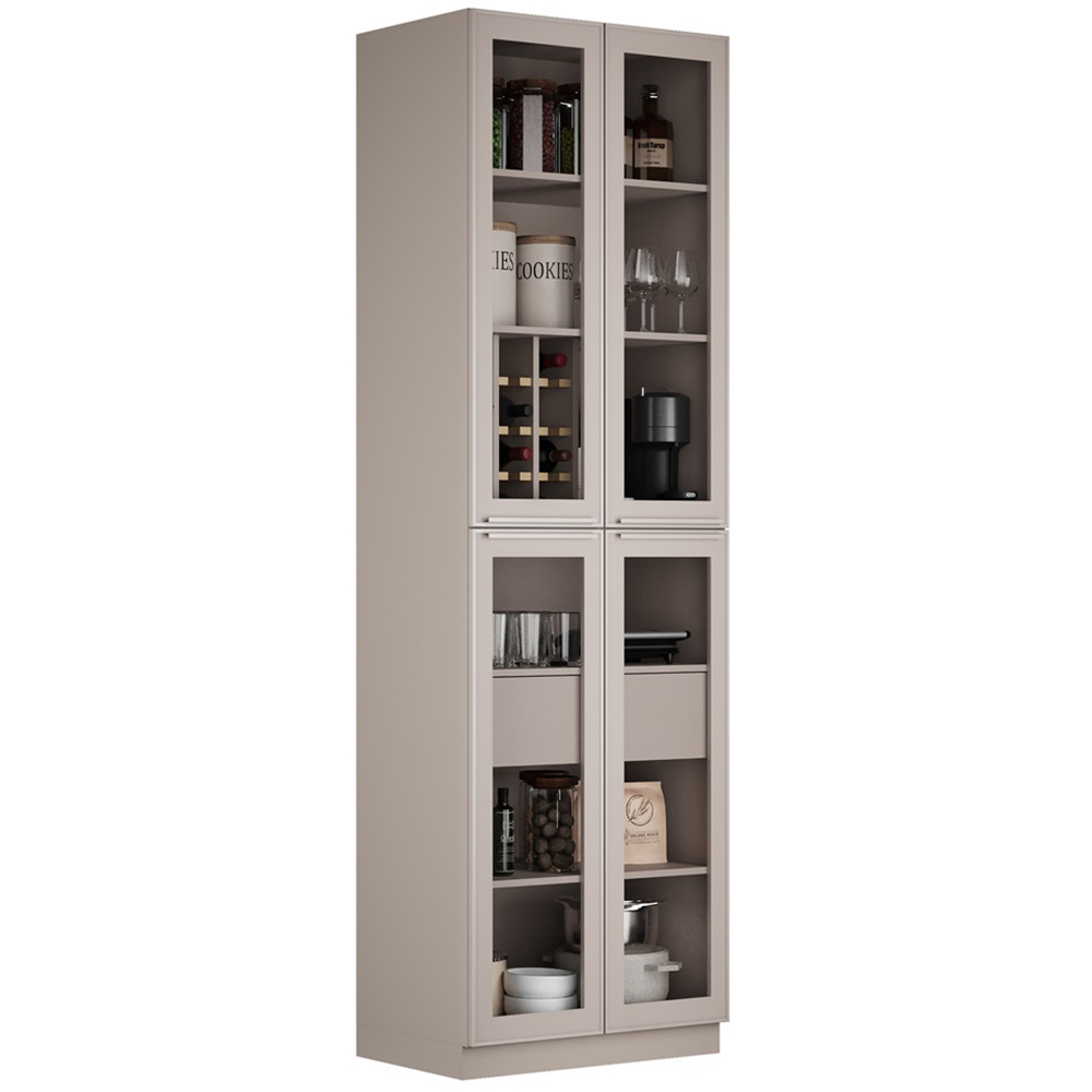 Cristaleira Itatiaia Essence 4 Portas com Vidro e 6 Prateleiras