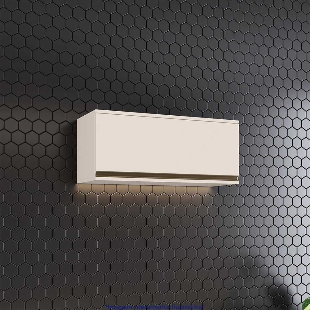 Armário Aéreo 1 Porta Basculante MDF 80 cm Connect Henn
