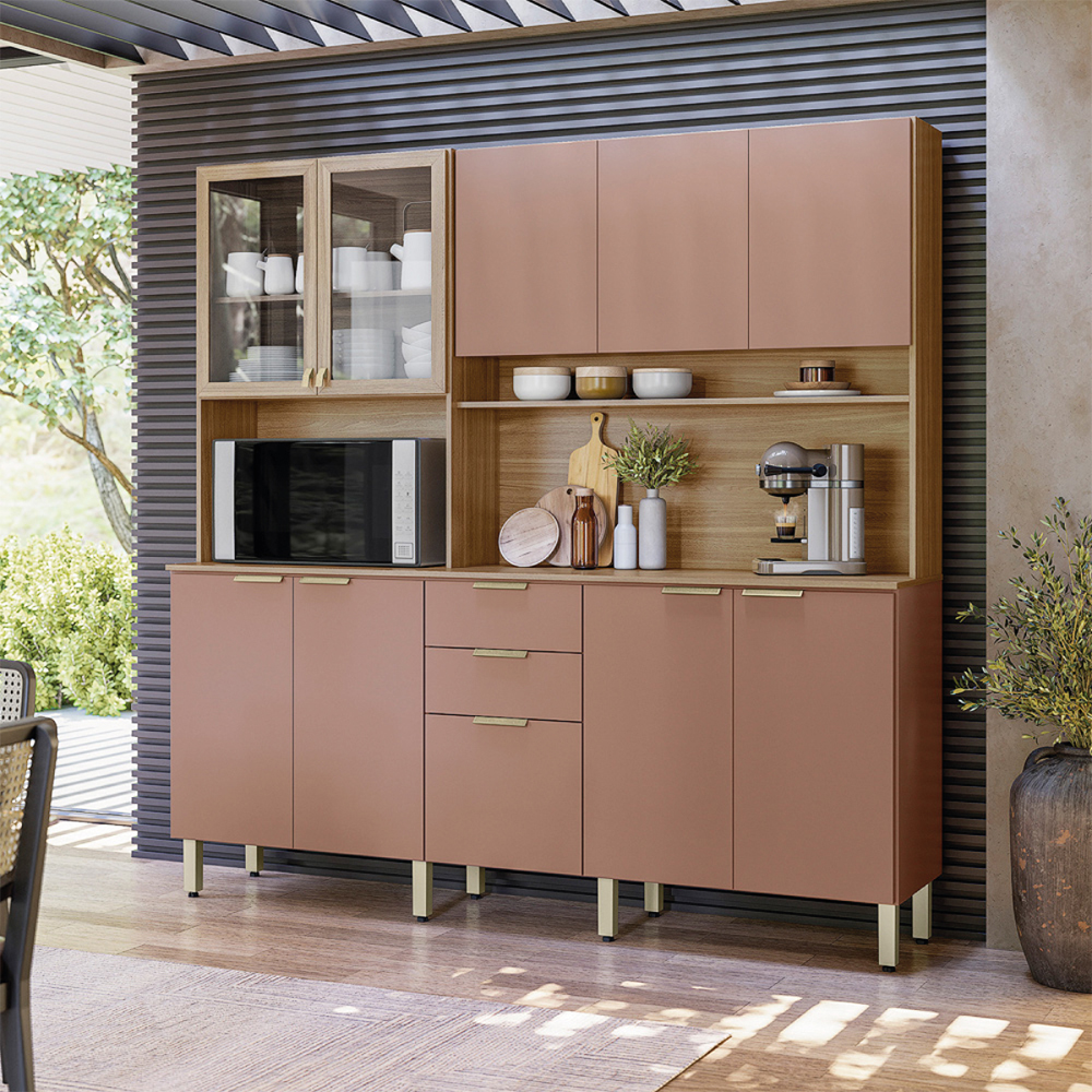 Cozinha Compacta 10 Portas 2 Gavetas Amora Demóbile — foto 10