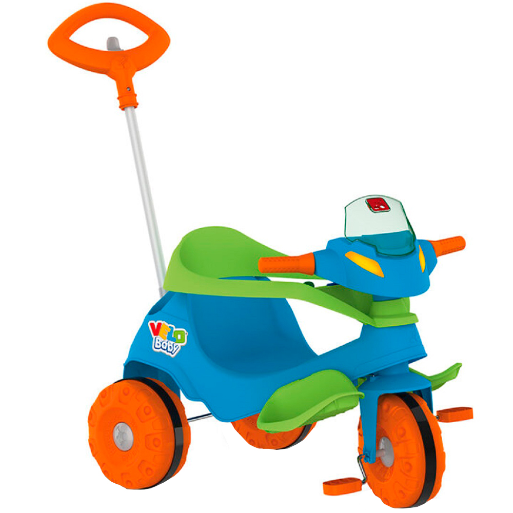 Triciclo Infantil Bandeirante Velobaby com Empurrador e Pedal — foto 6
