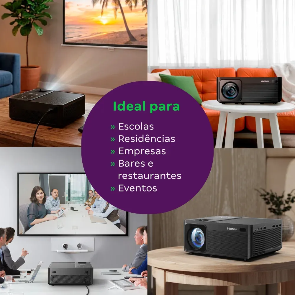 Projetor Full HD 5200 Lúmens PFL5211 Intelbras Preto — foto 4