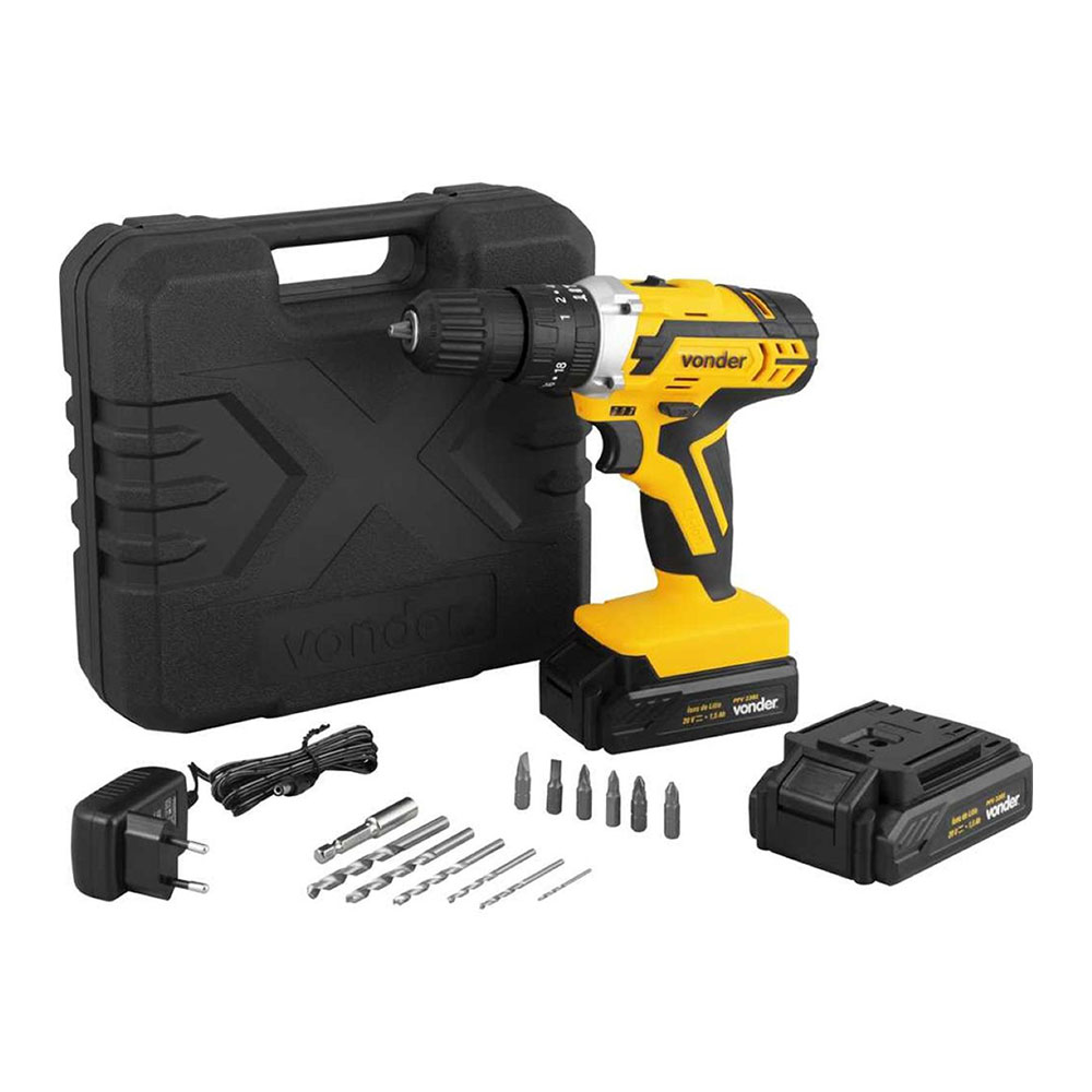 Parafusadeira Furadeira de Impacto Vonder PFV238I 20V 3/8 Polegadas