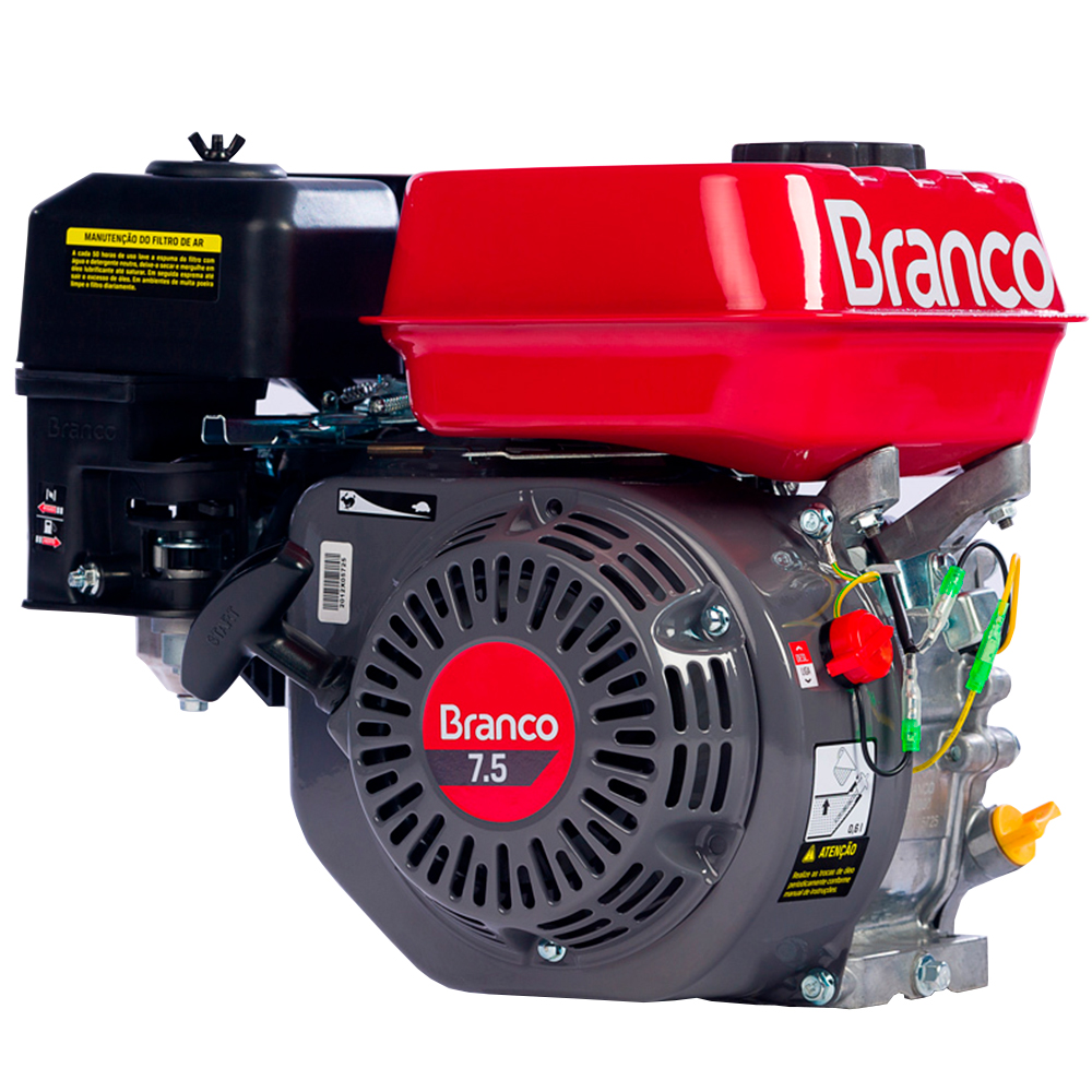 Motor Estacionário à Gasolina Branco Motores B4T 7.5 - 224cc, 7,5cv