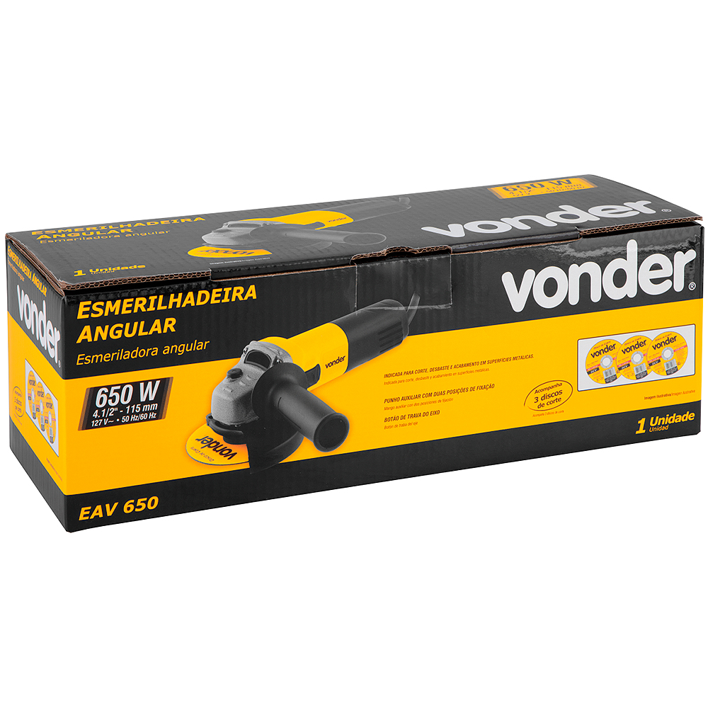Esmerilhadeira Angular Vonder EAV650 650W 4.1/2" — foto 5
