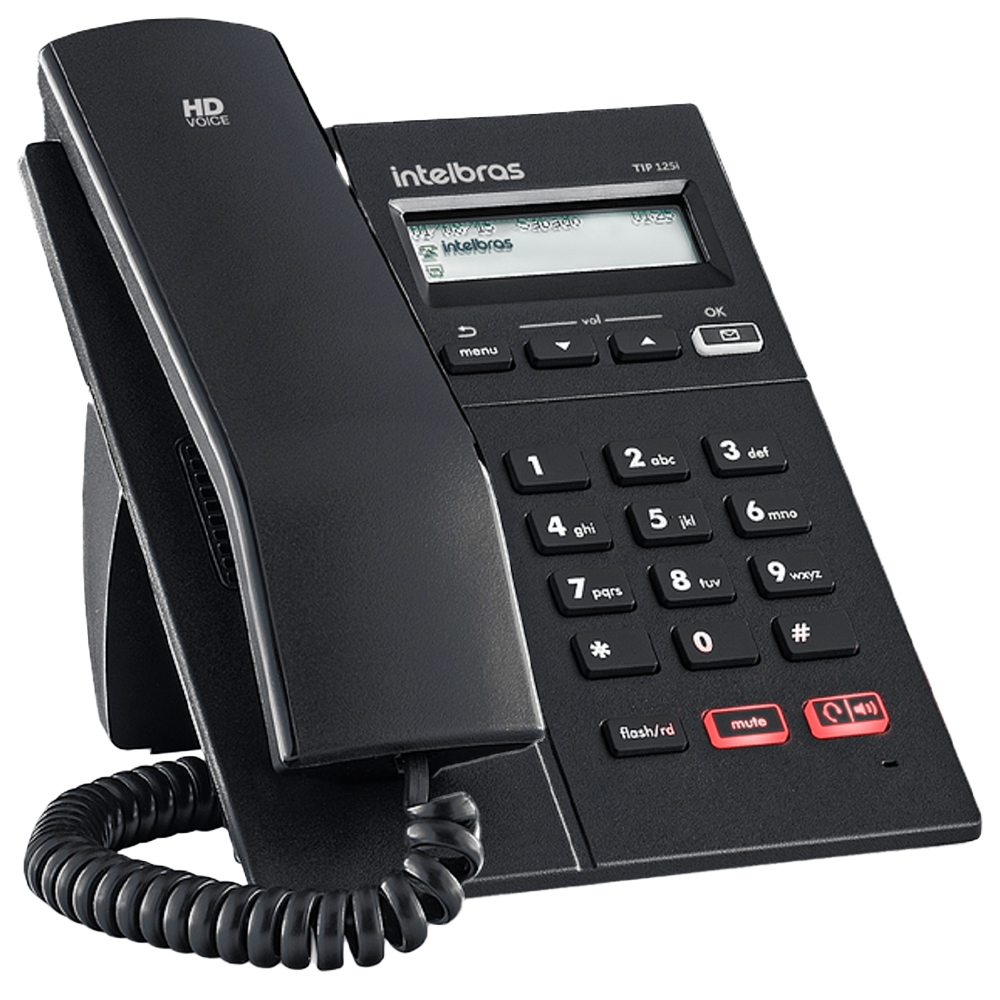 Telefone Intelbras TIP125i com Fio - Chamadas IP HD