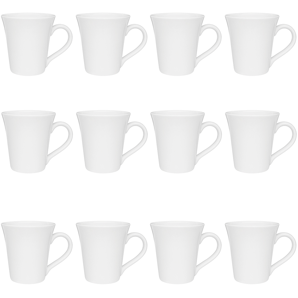 Conjunto de Canecas Oxford Tulipa 12 Peças Cerâmica 330 ML
