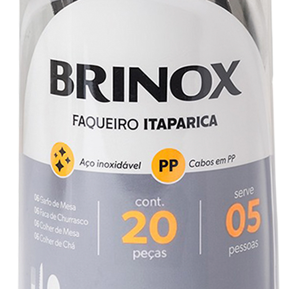 Faqueiro 20 Peças Brinox Aço Inox 420 — foto 3