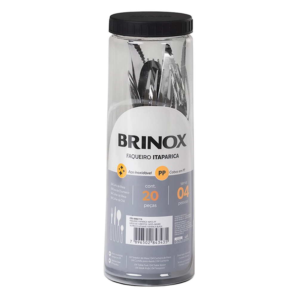 Faqueiro 20 Peças Brinox Aço Inox 420 — foto 5