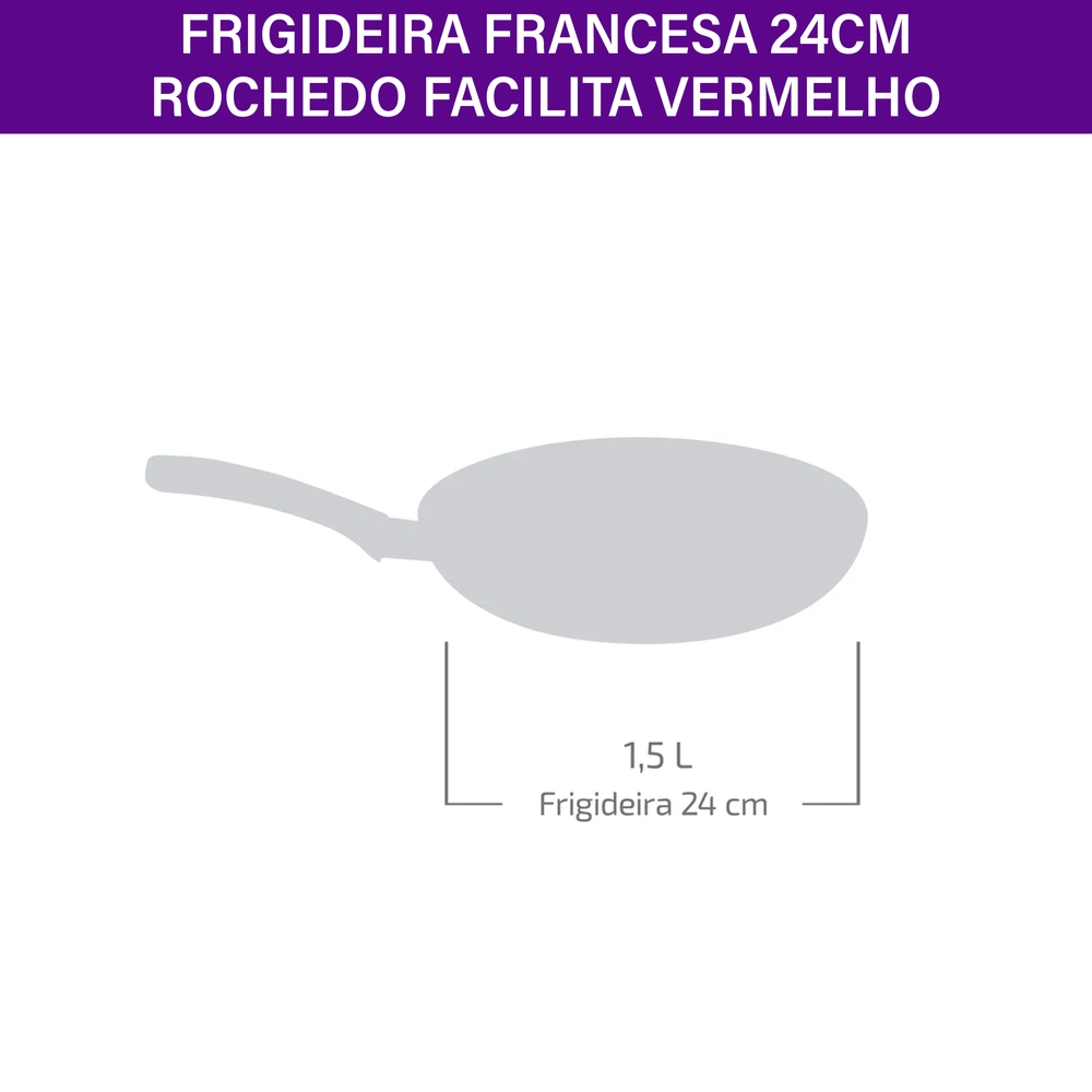 Frigideira Wok Rochedo Facilita 30 cm Antiaderente 1,5L — foto 4