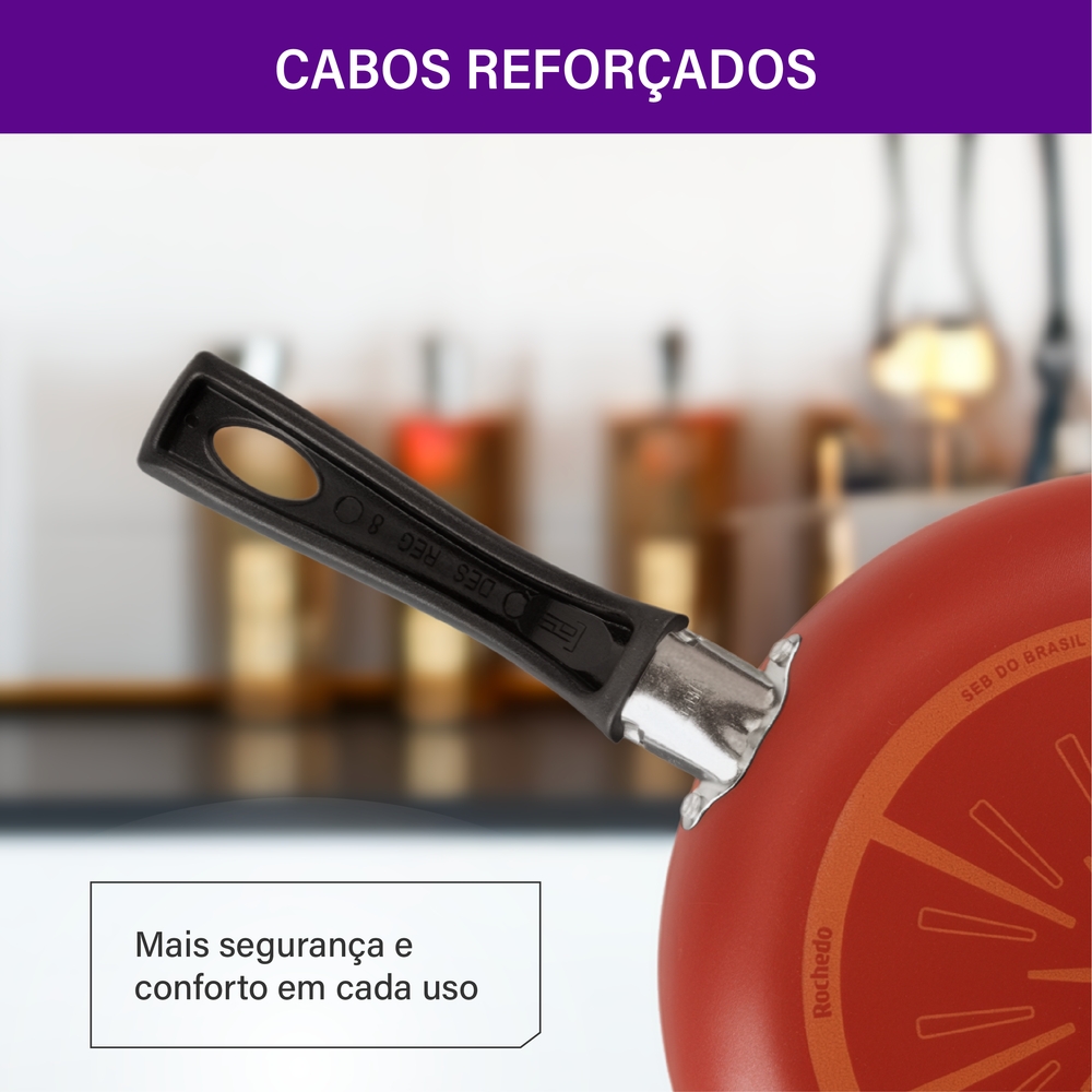 Frigideira Wok Rochedo Facilita 30 cm Antiaderente 1,5L — foto 6