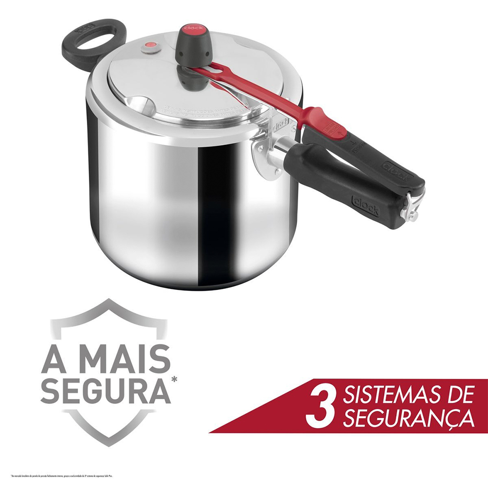Panela de Pressão Clock Original Alumínio 7L — foto 12