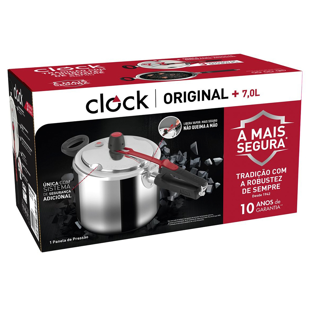 Panela de Pressão Clock Original Alumínio 7L — foto 18