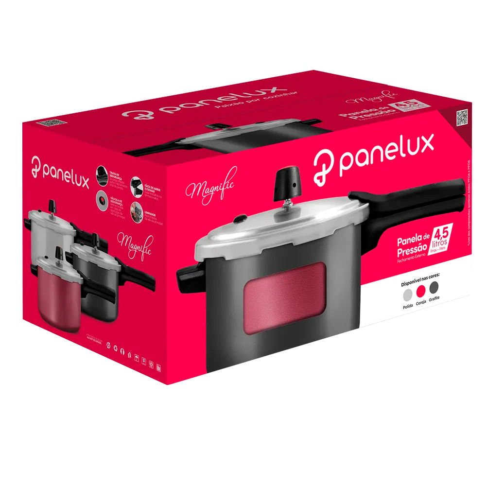 Panela de Pressão Panelux Magnific 4,5L Alumínio Antiaderente — foto 7