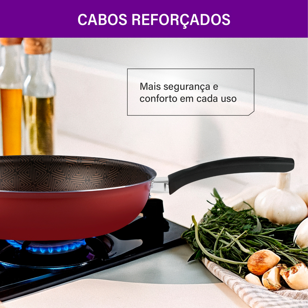 Frigideira Wok Rochedo Facilita 2,7L Antiaderente 24 cm — foto 9