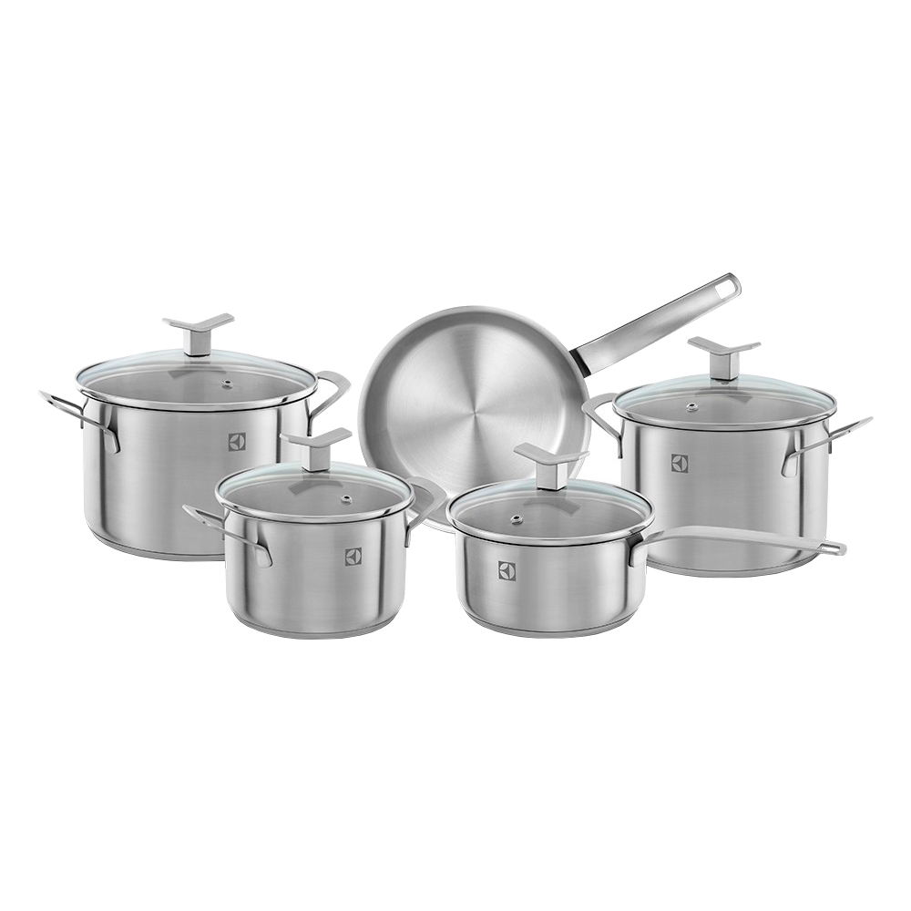 Jogo de Panelas Electrolux Aço Inox 5 Peças 41042291