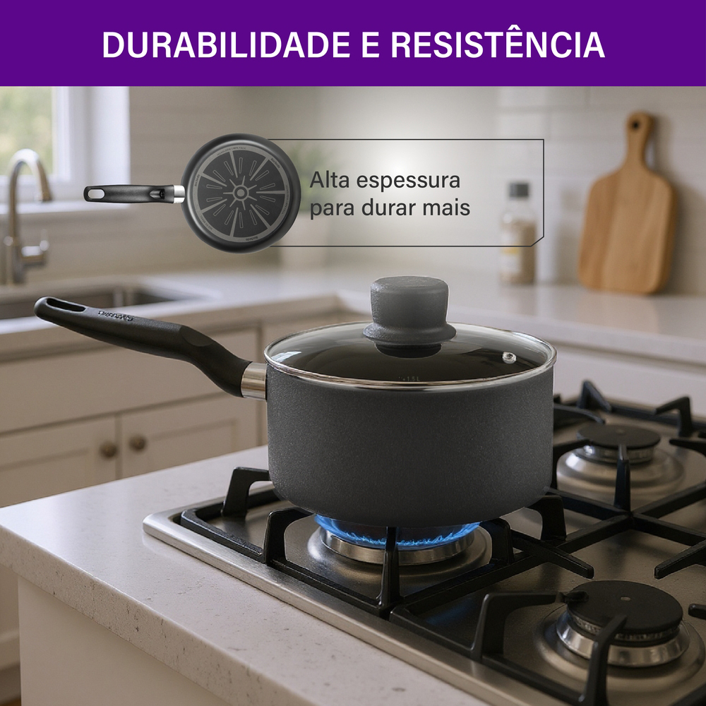 Conjunto de Panelas Rochedo Robusta 5 Peças Antiaderente — foto 8