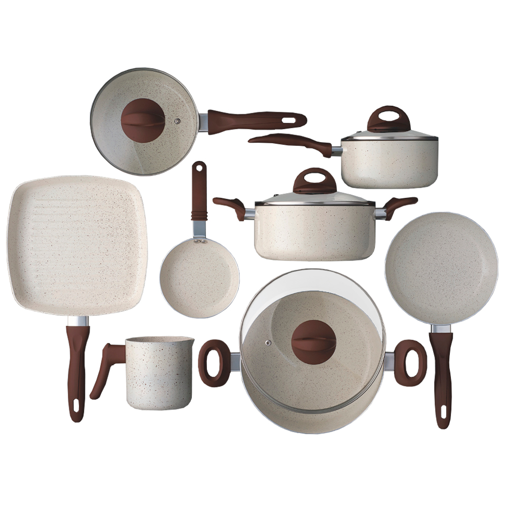 Jogo de Panelas Brinox Ceramic Life Smart Plus 8 Peças Antiaderente