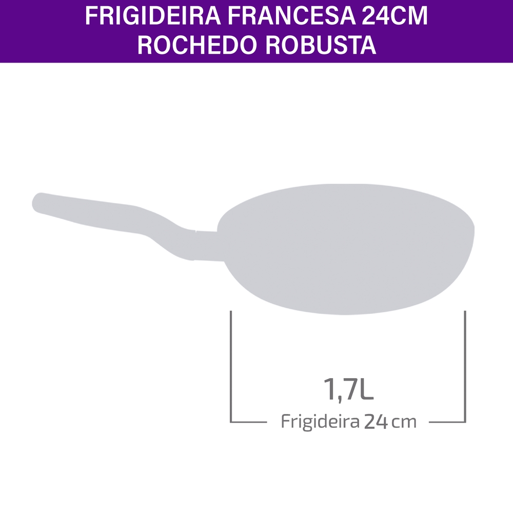 Frigideira Rochedo Robusta 24cm Antiaderente — foto 9