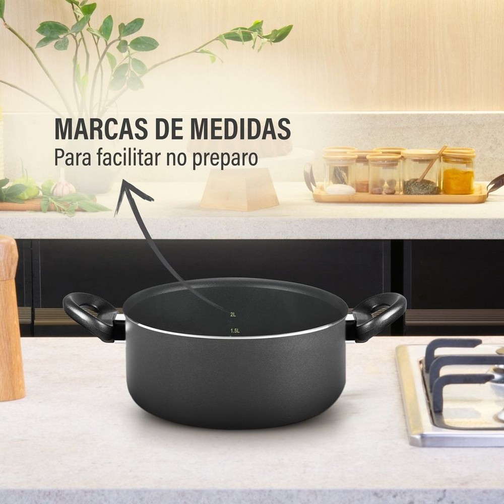 Caçarola Rochedo Robusta 24cm 4,6L Antiaderente — foto 10