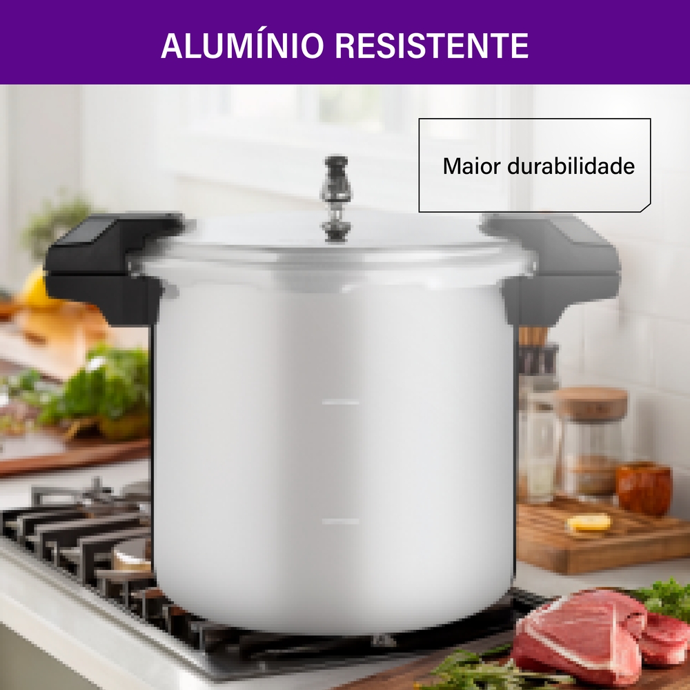 Panela de Pressão Rochedo Pro 20L Alumínio — foto 10