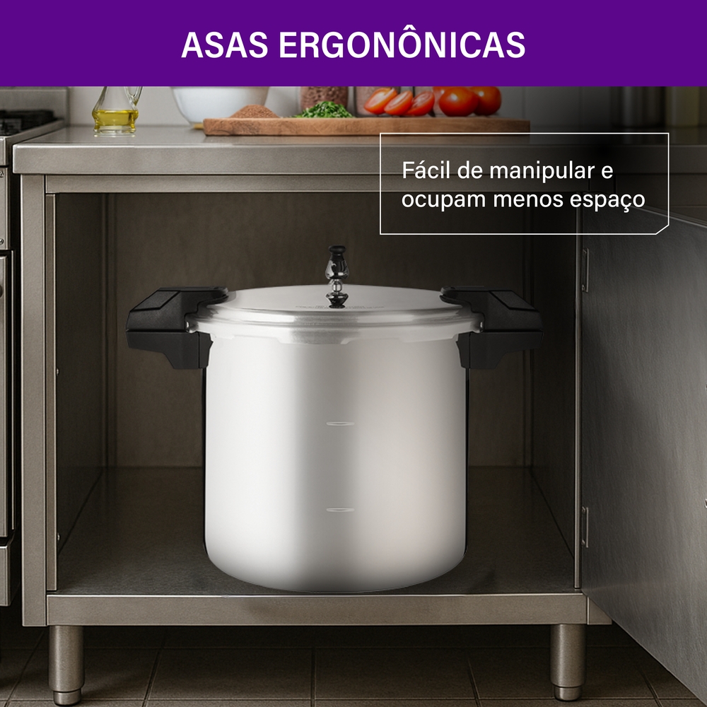 Panela de Pressão Rochedo Pro 20L Alumínio — foto 11