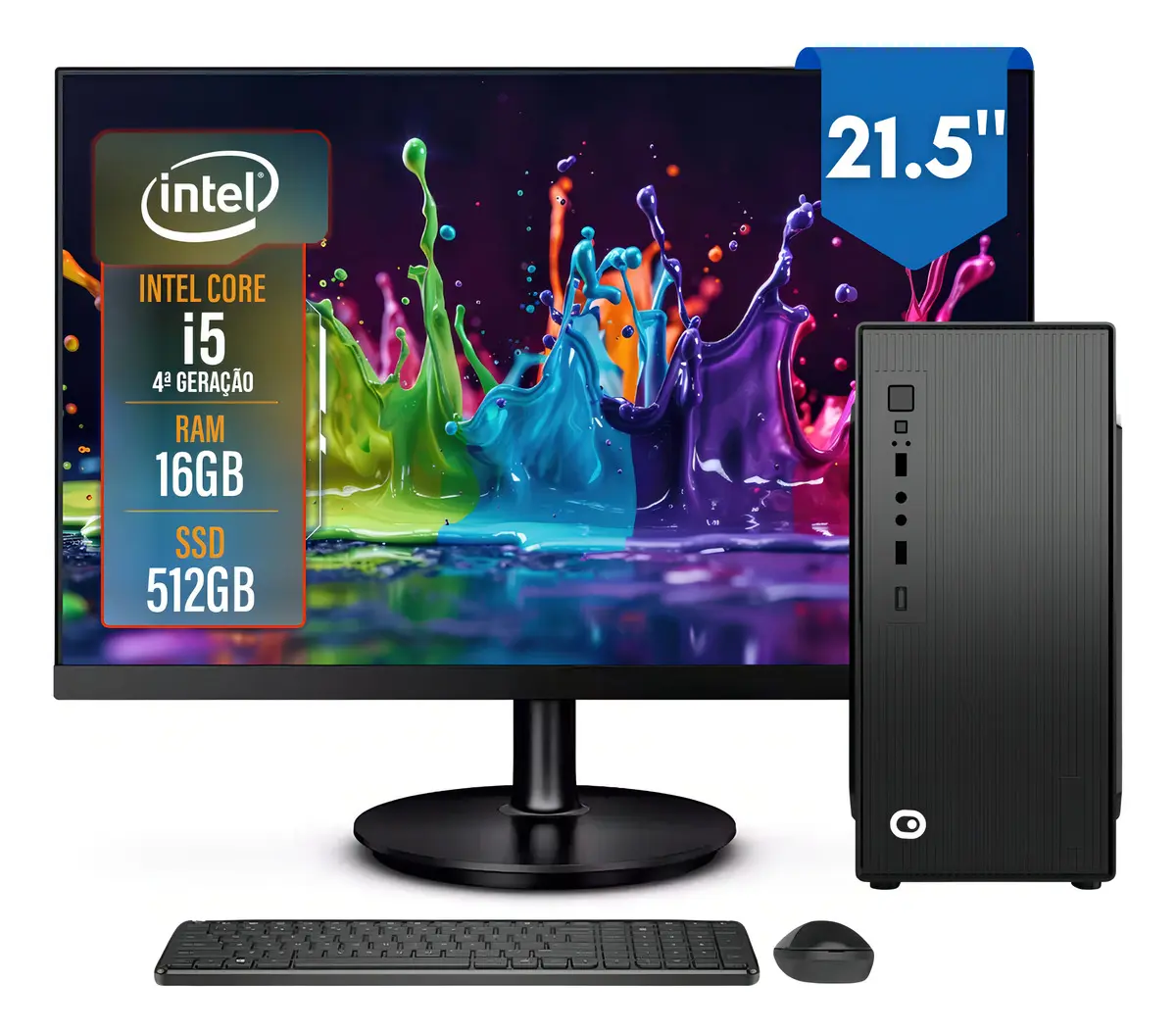 Completo 2Eletro Top Intel Core i5, 16GB RAM, SSD 512GB Monitor 21.5 Full HD - CD2E-0123TO