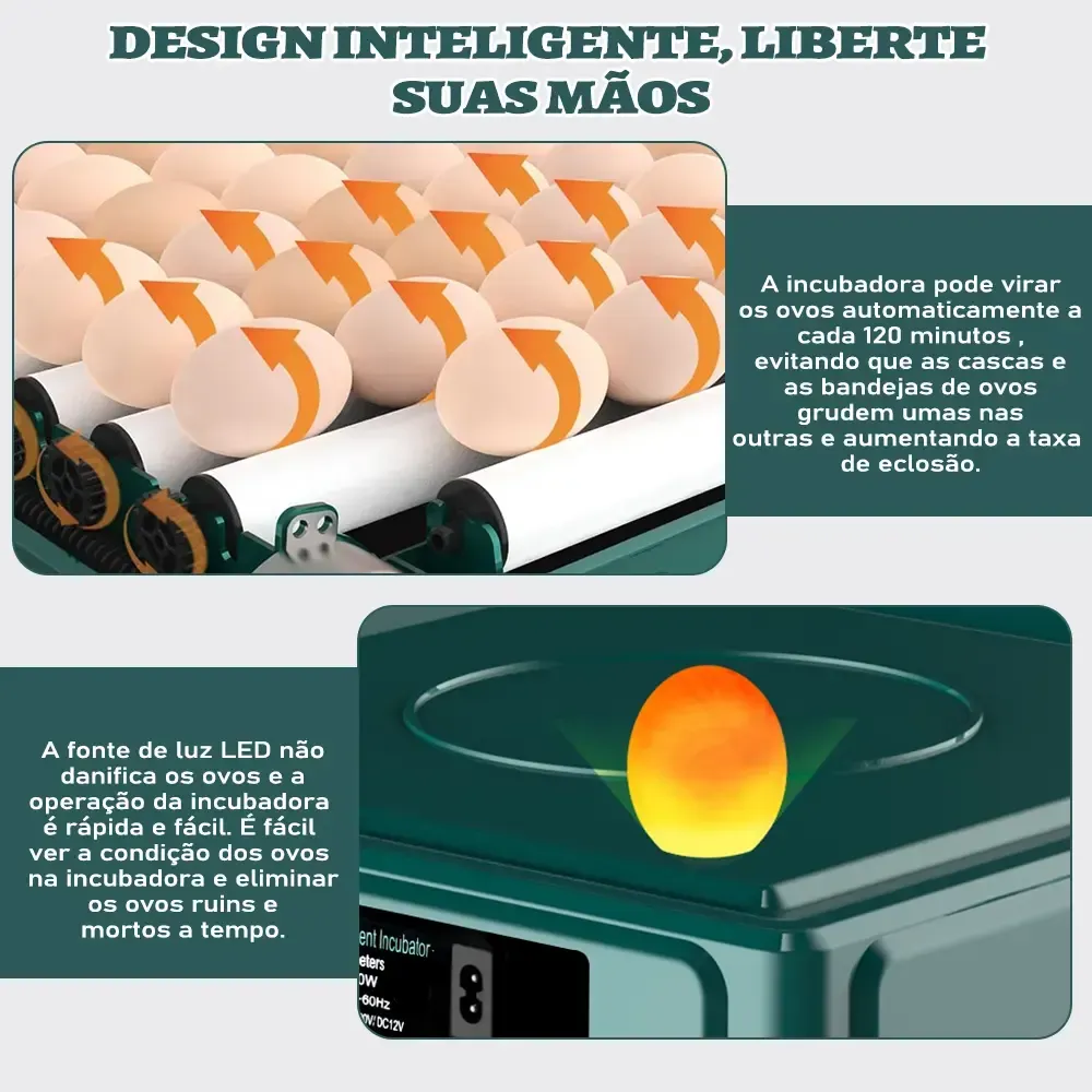 Chocadeira Incubadora Automática Tanque Água 130 Ovos — foto 4