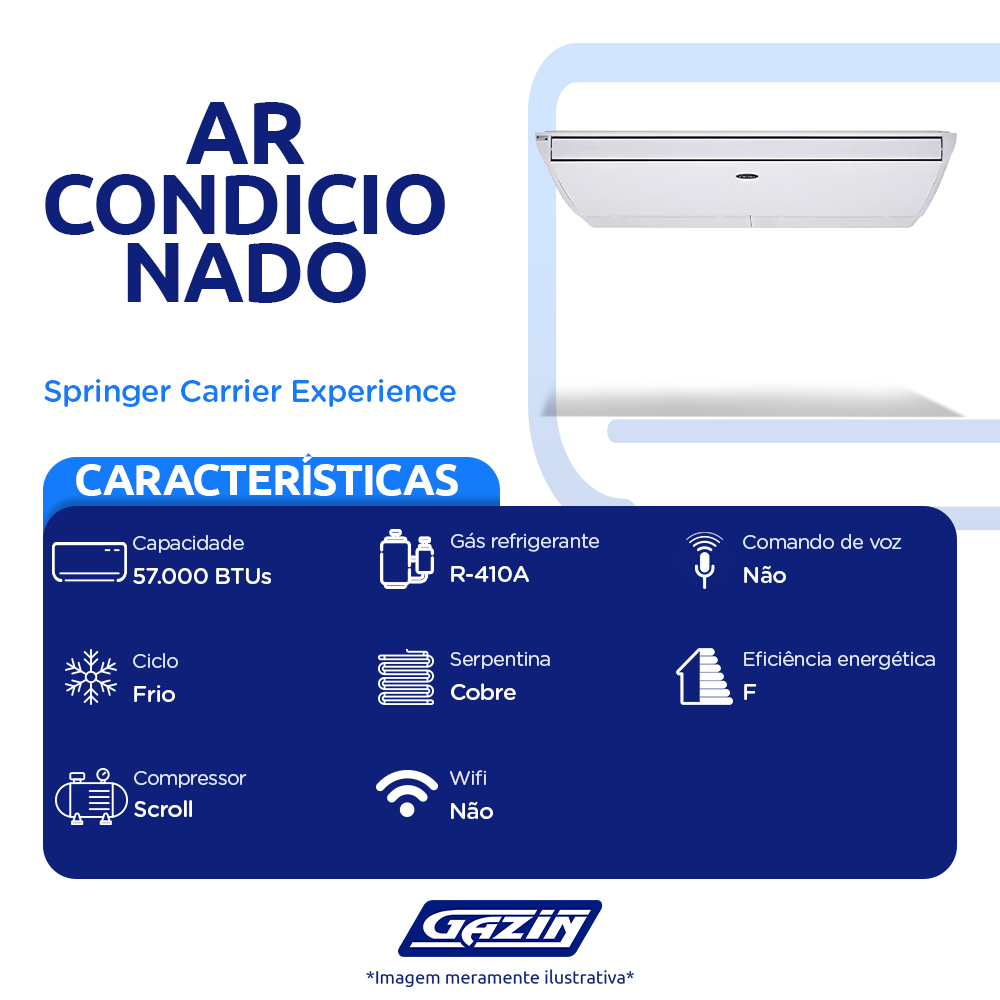 Ar Condicionado 57.000 BTUs Experience Carrier Frio — foto 3