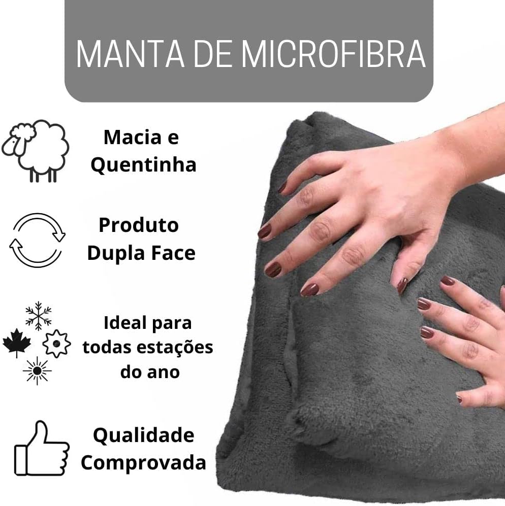 Manta Microfibra Ultra Soft Toque Aveludado — foto 3