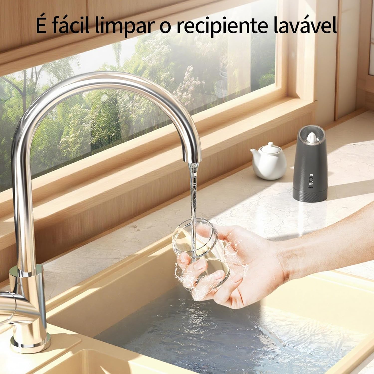 Moedor de Pimenta Elétrico Recarregável USB com Luz LED Ajustável — foto 6