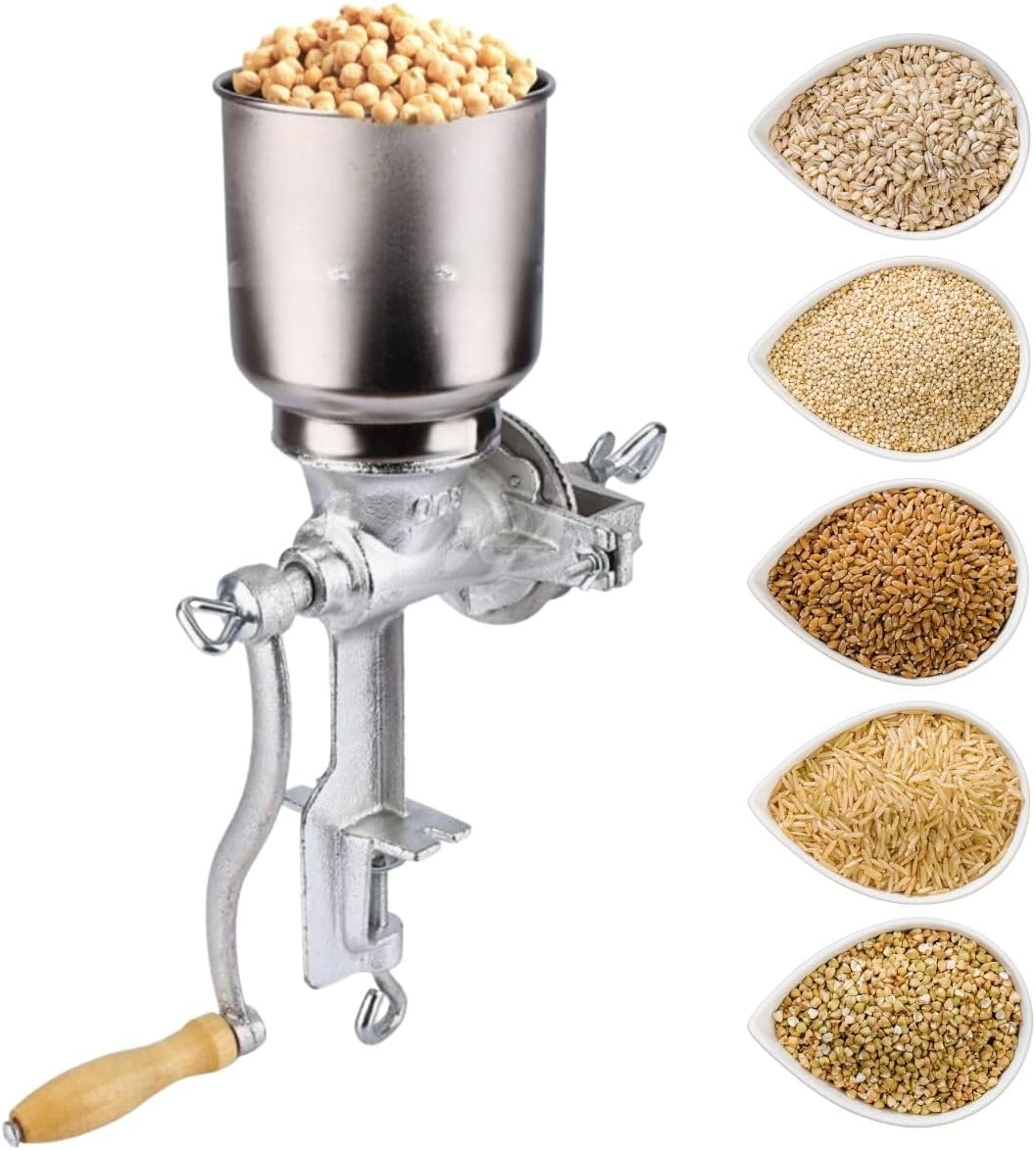 Moedor Moinho Manual de Ferro Fundido para Cereais e Grãos
